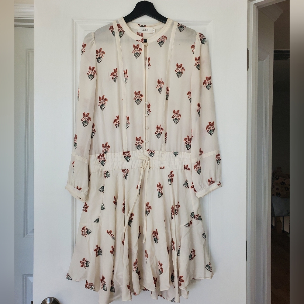 ALC 100% Silk Floral Dress Size 8